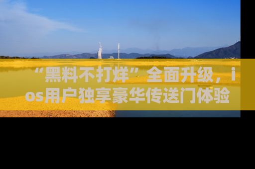 “黑料不打烊”全面升级,ios用户独享豪华传送门体验!