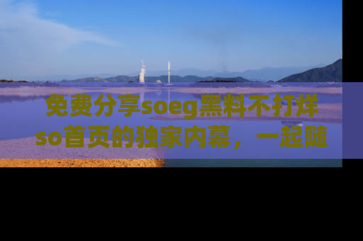 免费分享soeg黑料不打烊so首页的独家内幕,一起随时吃瓜吧!