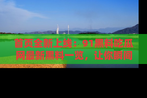 首页全新上线:91黑料吃瓜网最新黑料一览,让你瞬间掌握