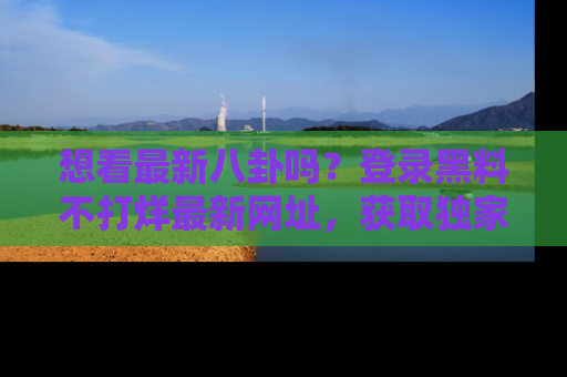 想看最新八卦吗?登录黑料不打烊最新网址,获取独家内容